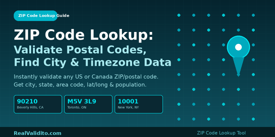 ZIP code lookup tool - validate postal codes